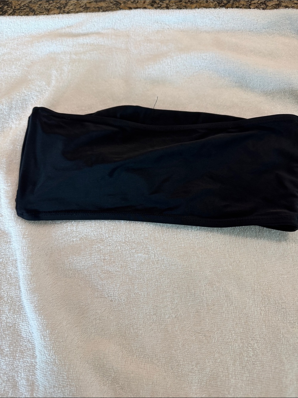 Zaful Black Bandeau Swim Top